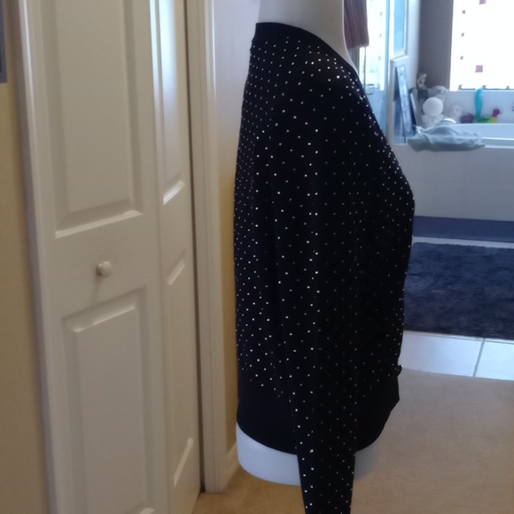 BNWT Michael Kors cropped sequin cardigan size large - Picture 3 of 11